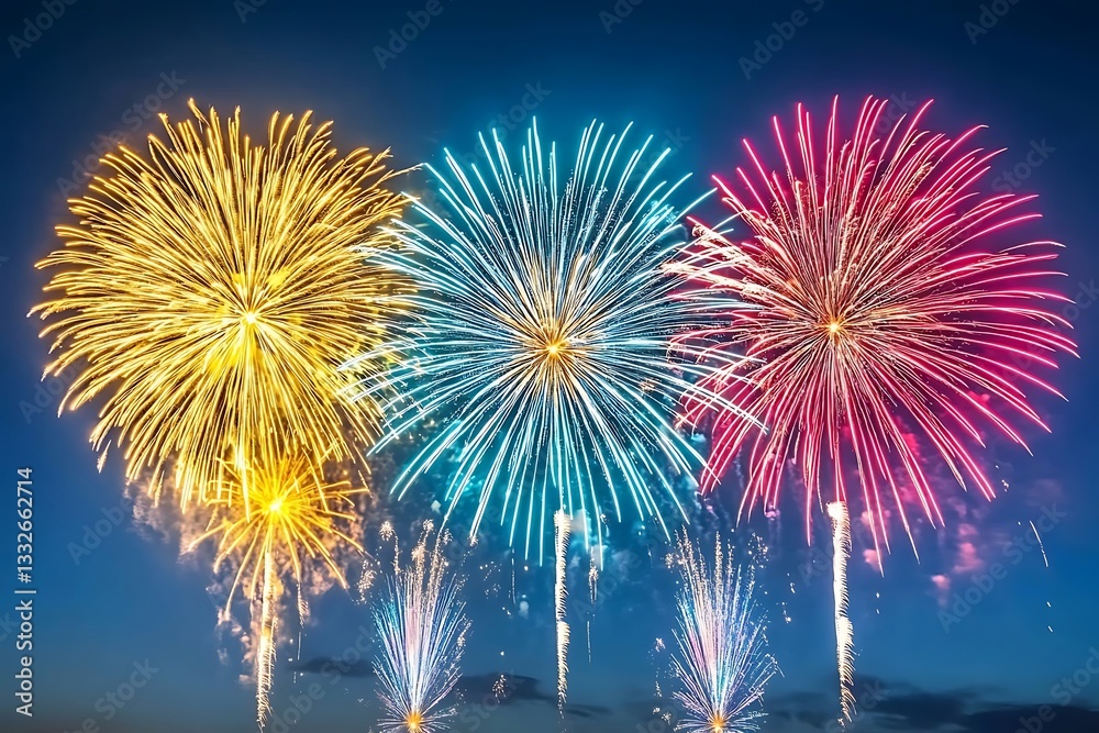 Spectacular Holiday Fireworks Show Burst