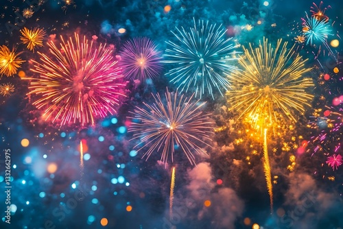 Spectacular Night Fireworks Display
