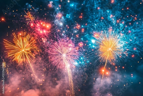 Spectacular Nighttime Fireworks Display