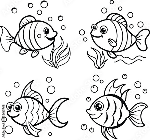 vector illustration of a fish