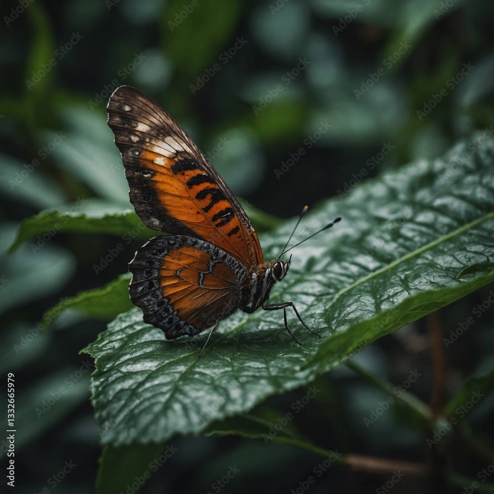 Fototapeta premium butterfly on a flower