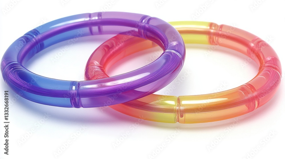 Elegant Mockup Featuring Two Silicone Wristbands on a White Background, Offering Plenty of Space for Custom Branding and Design Concepts Elegant Mockup Featuring Two Silicone Wristbands on a White Background, Offering Plenty of Space for Custom Branding and Design Concepts