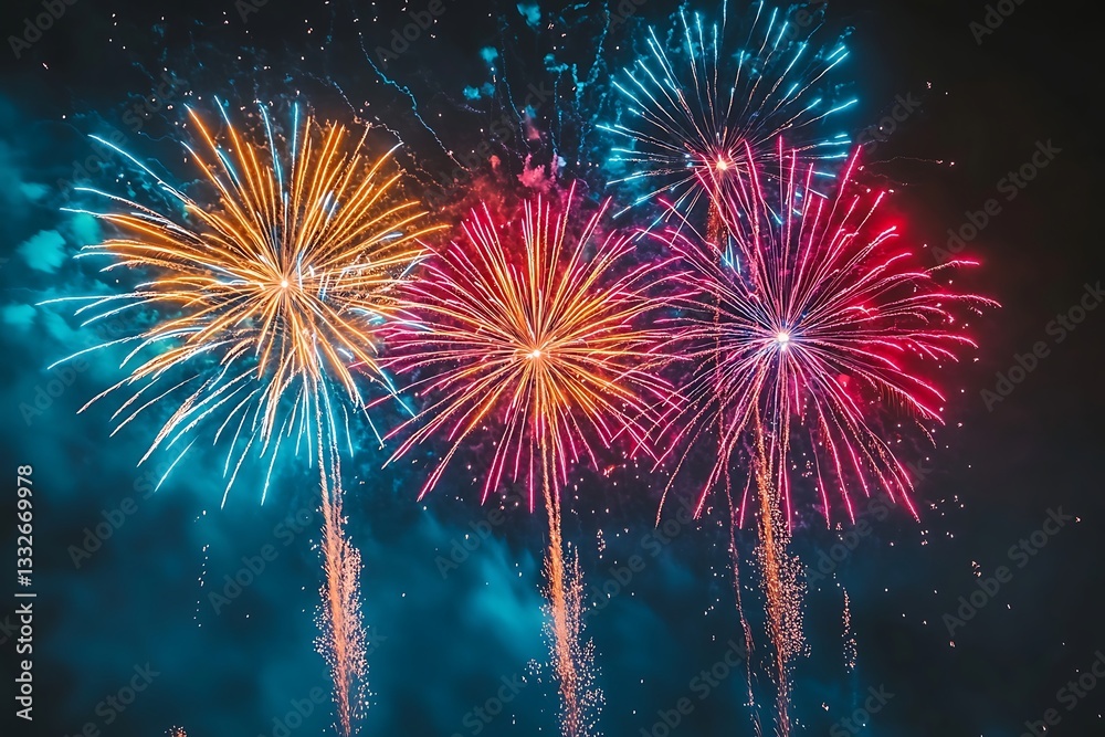 Vibrant Fireworks Celebration Design