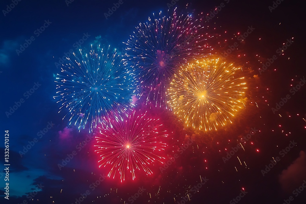 Vibrant Fireworks Celebration Event Display