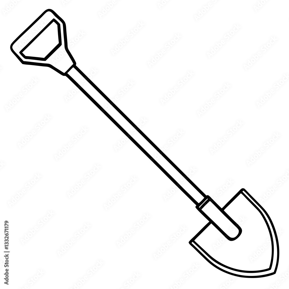 Simple Shovel Icon Vector Art Simple Shovel Icon Vector Art