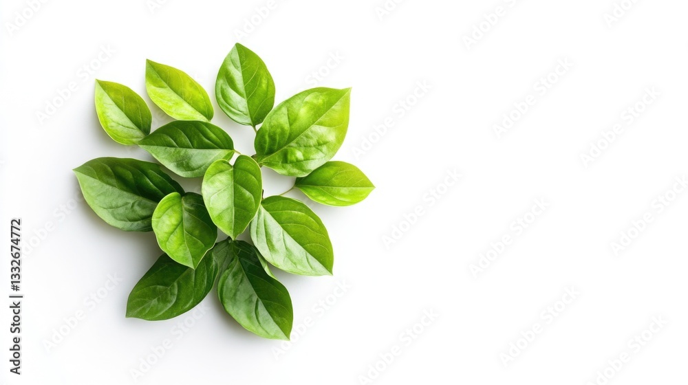 Green basil leaves