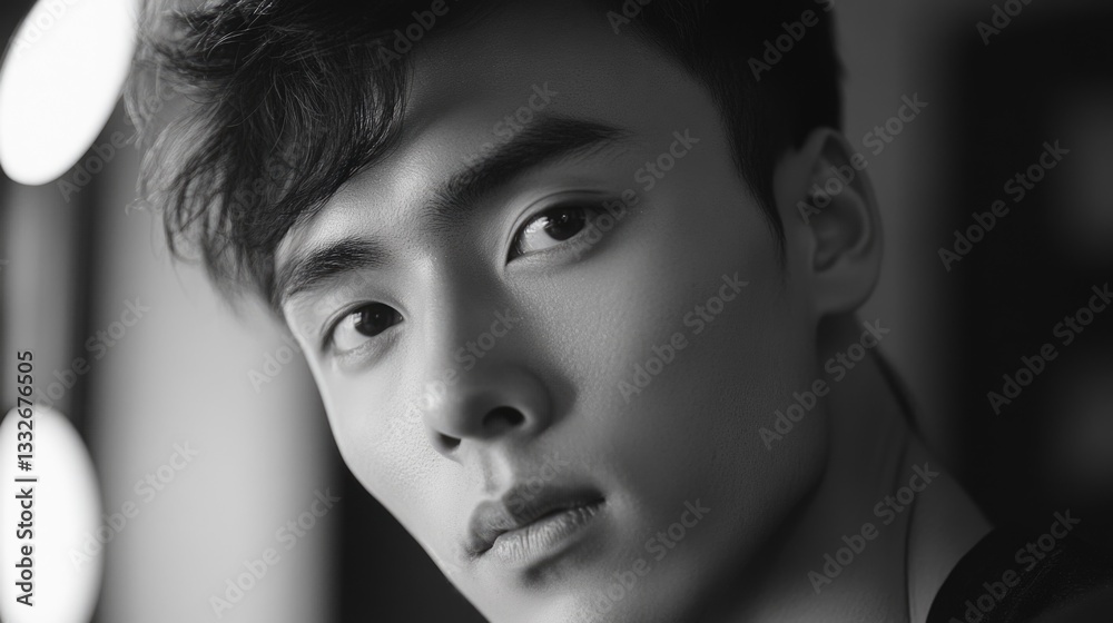 Stylized portrait of a male with short hair Stylized portrait of a male with short hair