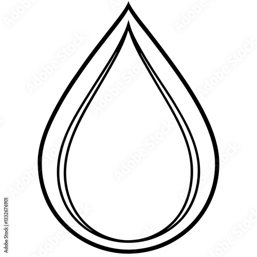 Stylized Water Drop Line Art Creations