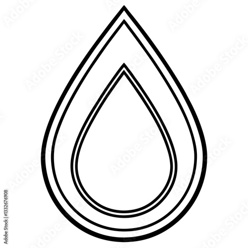 Stylized Water Drop Line Art Creations