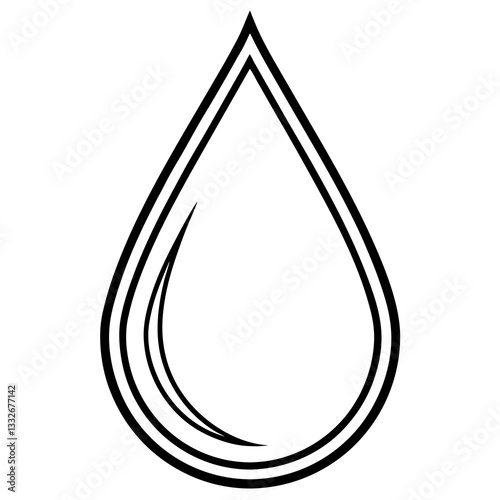 Stylized Water Drop Line Art Creations