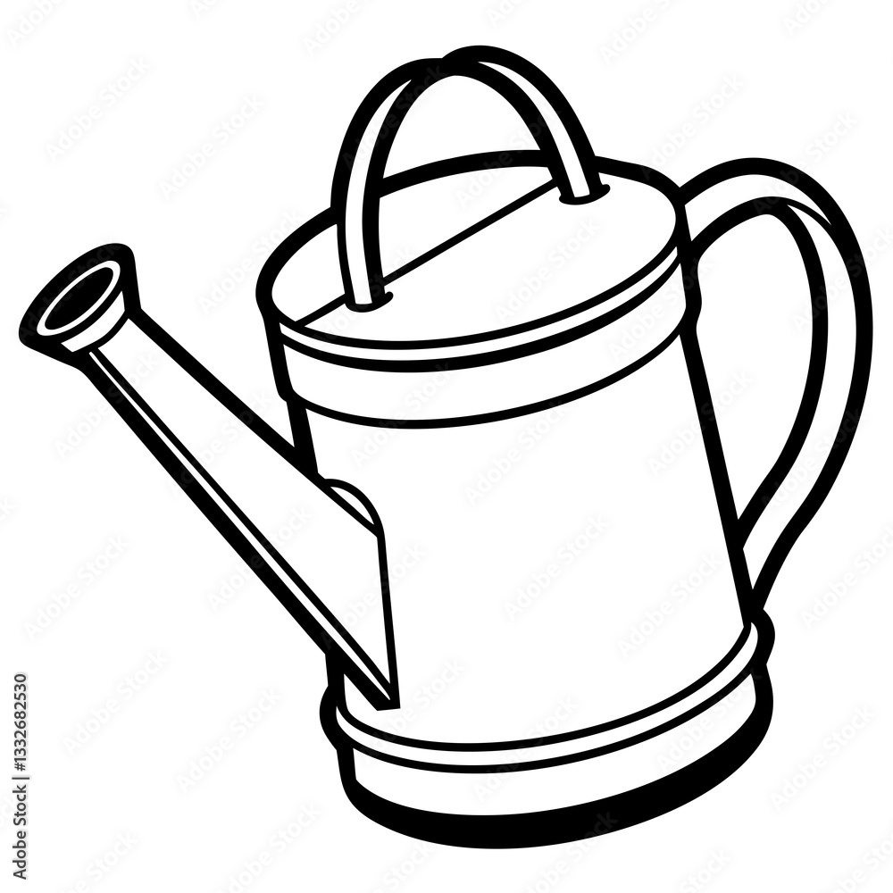 Timeless Watering Can Outline for Prints Timeless Watering Can Outline for Prints