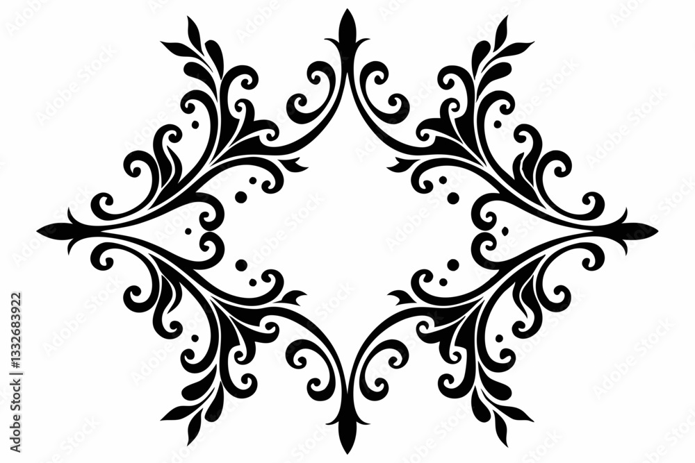 decorative corner elements set line art silhouette vector illustration decorative corner elements set line art silhouette vector illustration