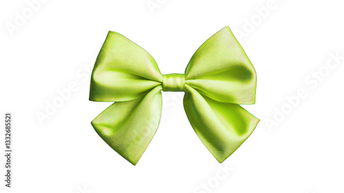 Wallpaper Mural Lime green satin bow isolated Torontodigital.ca