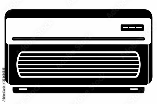air conditioner line art silhouette vector illustration