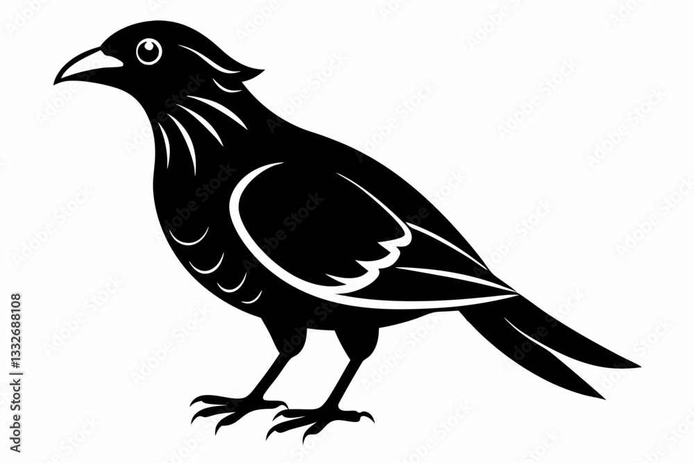 bowerbird line art silhouette vector illustration bowerbird line art silhouette vector illustration