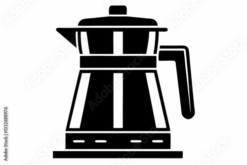coffee maker line art silhouette vector illustration