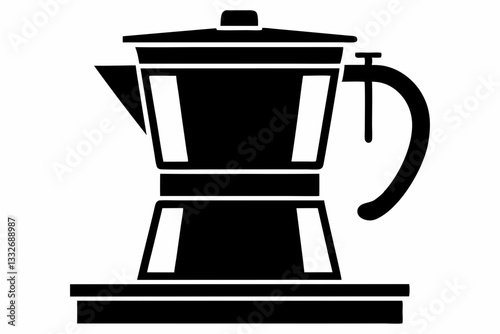 coffee maker line art silhouette vector illustration