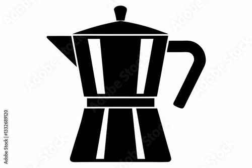 coffee maker line art silhouette vector illustration