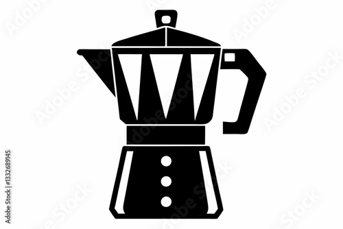 coffee maker line art silhouette vector illustration