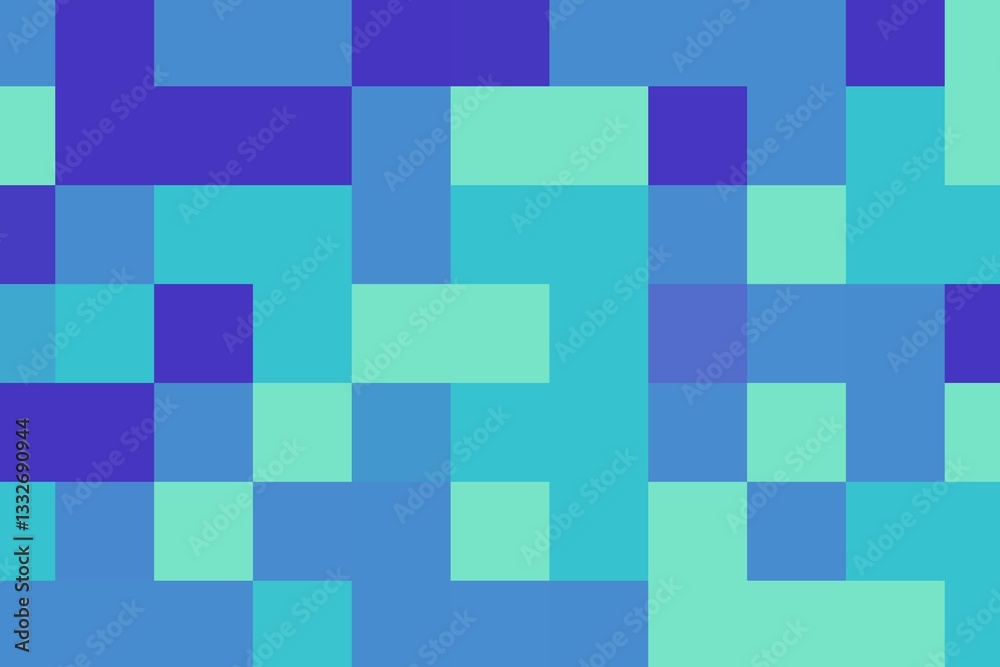 Square pixelated texture in blue mint color with geometric structure. Abstract digital design concept Square pixelated texture in blue mint color with geometric structure. Abstract digital design concept