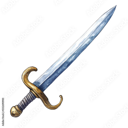 Watercolor Pirate Clipart for Design on transparent background.