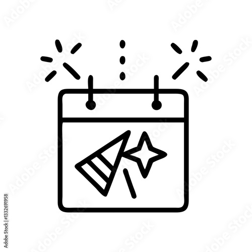 anniversary special occasions icon, anniversary special occasions flat illustration - simple vector illustration of anniversary special occasions , perfect for icons and logos