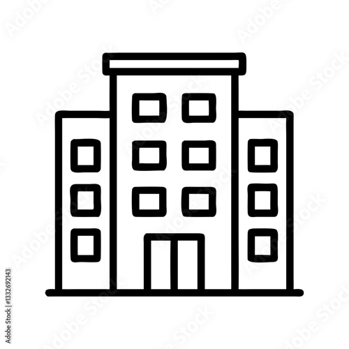 apartment building icon, apartment building flat illustration - simple vector illustration of apartment building , perfect for icons and logos