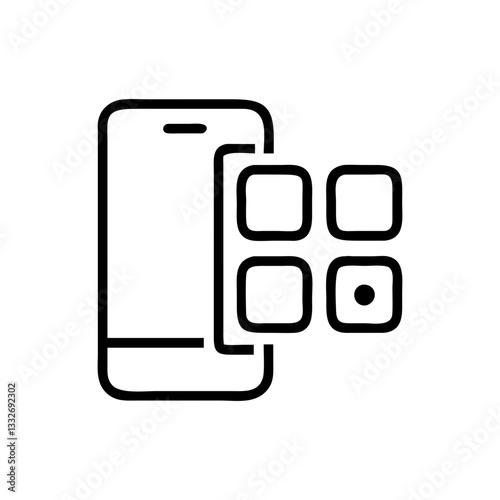 app s icon, app s flat illustration - simple vector illustration of app s , perfect for icons and logos
