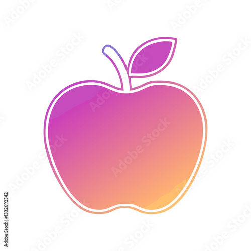 apple icon, apple flat illustration - simple vector illustration of apple , perfect for icons and logos