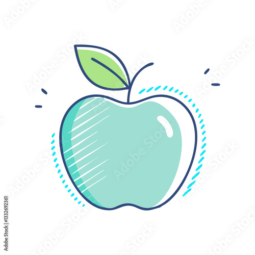 apple icon, apple flat illustration - simple vector illustration of apple , perfect for icons and logos