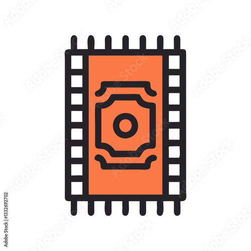 area rug icon, area rug flat illustration - simple vector illustration of area rug , perfect for icons and logos