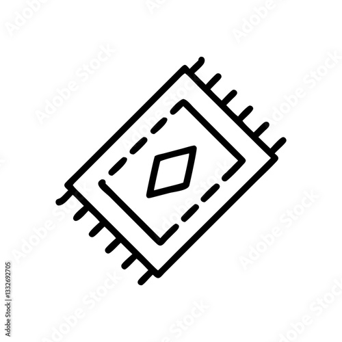 area rug icon, area rug flat illustration - simple vector illustration of area rug , perfect for icons and logos