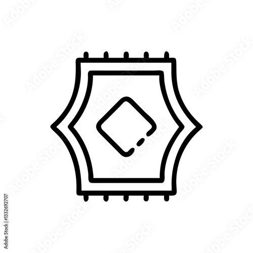 area rug icon, area rug flat illustration - simple vector illustration of area rug , perfect for icons and logos