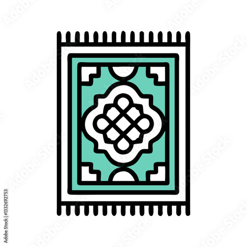 area rug icon, area rug flat illustration - simple vector illustration of area rug , perfect for icons and logos