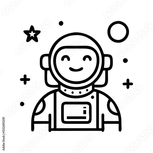astronaut icon, astronaut flat illustration - simple vector illustration of astronaut , perfect for icons and logos