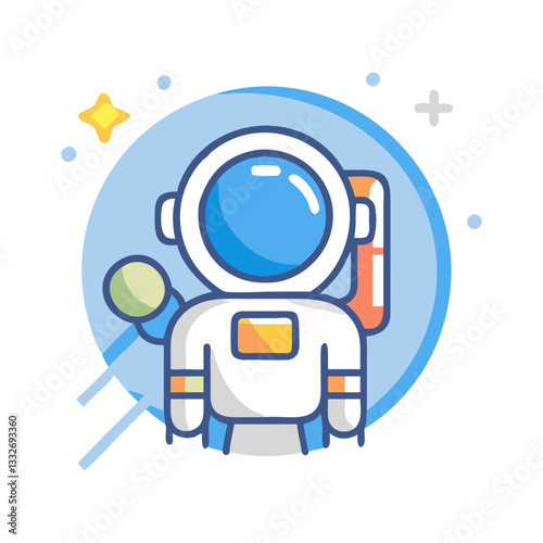 astronaut icon, astronaut flat illustration - simple vector illustration of astronaut , perfect for icons and logos