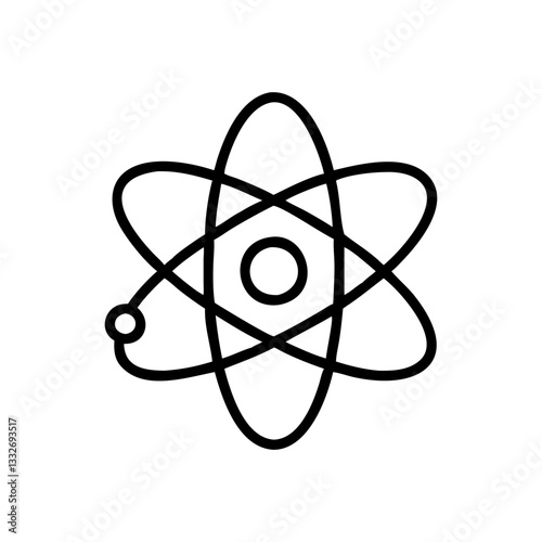 atom symbol icon, atom symbol flat illustration - simple vector illustration of atom symbol , perfect for icons and logos