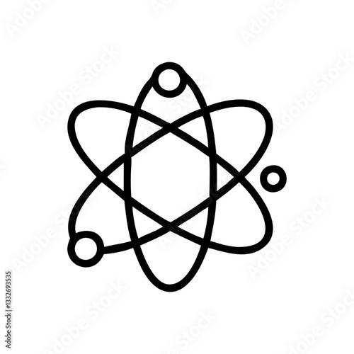 atom symbol icon, atom symbol flat illustration - simple vector illustration of atom symbol , perfect for icons and logos
