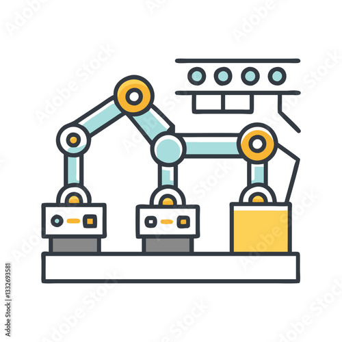 automation industry icon, automation industry flat illustration - simple vector illustration of automation industry , perfect for icons and logos