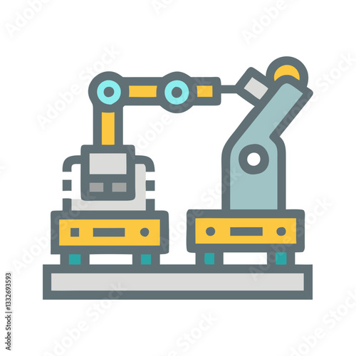 automation industry icon, automation industry flat illustration - simple vector illustration of automation industry , perfect for icons and logos