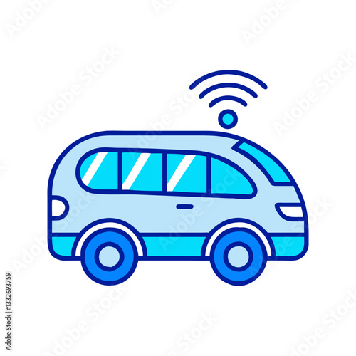 autonomous vehicles icon, autonomous vehicles flat illustration - simple vector illustration of autonomous vehicles , perfect for icons and logos