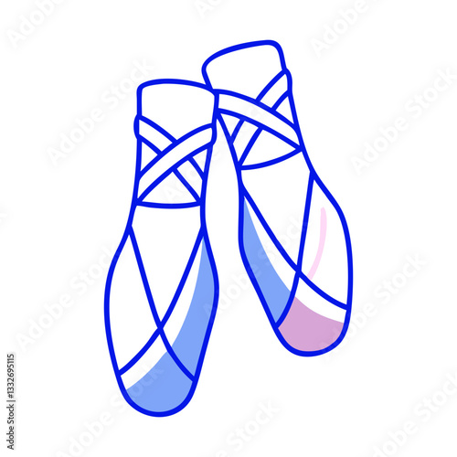 ballet shoes icon, ballet shoes flat illustration - simple vector illustration of ballet shoes , perfect for icons and logos