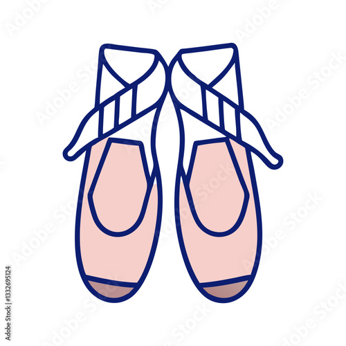 ballet shoes icon, ballet shoes flat illustration - simple vector illustration of ballet shoes , perfect for icons and logos
