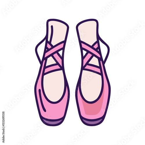 ballet shoes icon, ballet shoes flat illustration - simple vector illustration of ballet shoes , perfect for icons and logos