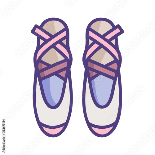 ballet shoes icon, ballet shoes flat illustration - simple vector illustration of ballet shoes , perfect for icons and logos