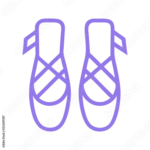 ballet shoes icon, ballet shoes flat illustration - simple vector illustration of ballet shoes , perfect for icons and logos