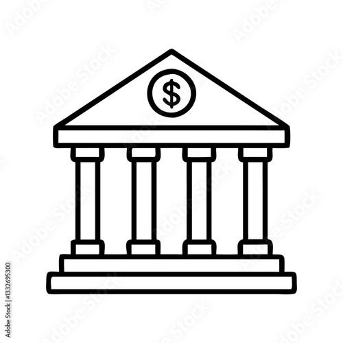 bank building icon, bank building flat illustration - simple vector illustration of bank building , perfect for icons and logos