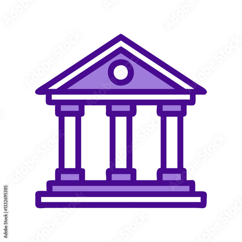 bank building icon, bank building flat illustration - simple vector illustration of bank building , perfect for icons and logos