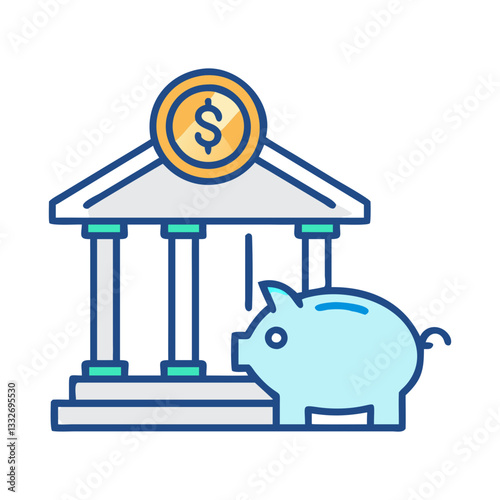 banking money icon, banking money flat illustration - simple vector illustration of banking money , perfect for icons and logos