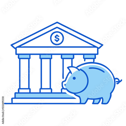 banking money icon, banking money flat illustration - simple vector illustration of banking money , perfect for icons and logos